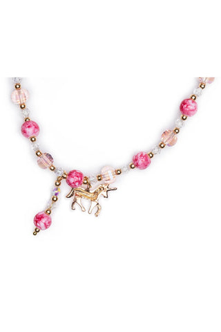 boutique pink crystal necklace