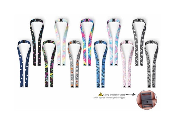 mask lanyard with safety breakaway clip - kids