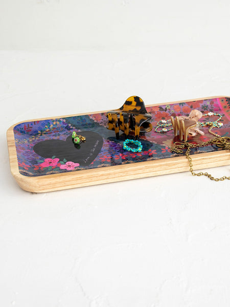 wood tray - love is the answer