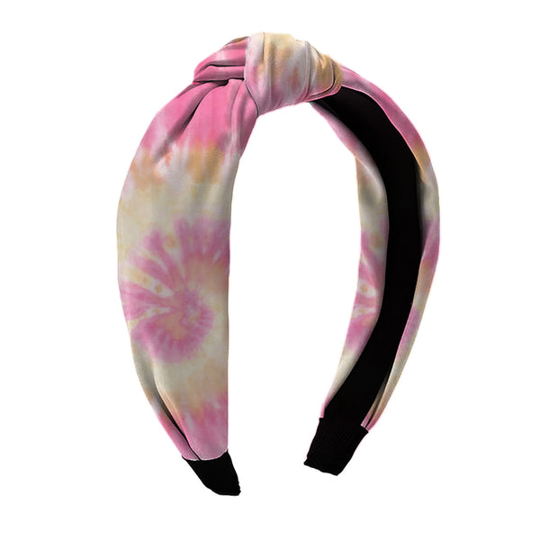 tie dye velvet knot headband