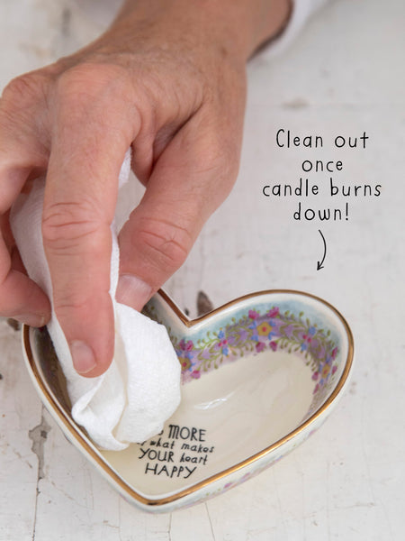 heart secret message candle