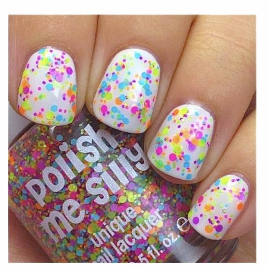 polka dot glitter nail polish collection