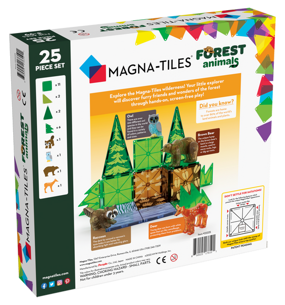 magna-tiles forest animals
