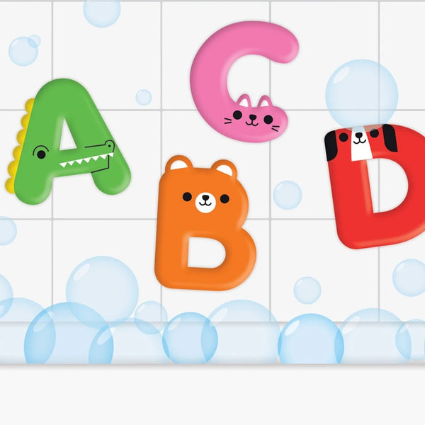 animal abc stickable foam bath shapes