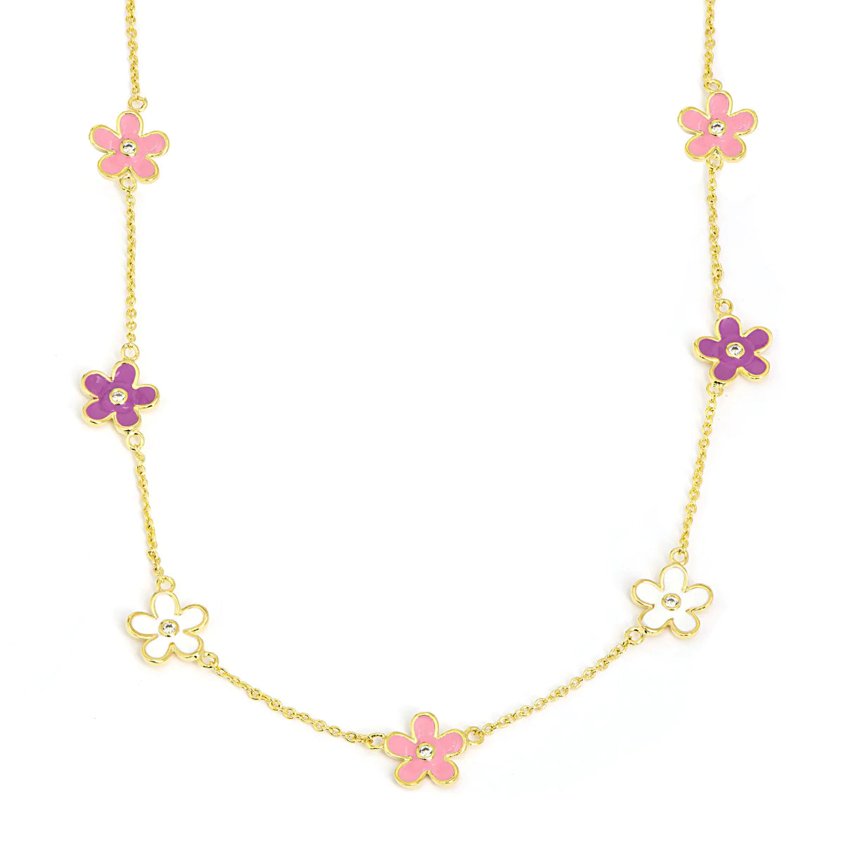 station necklace - hearts or flower