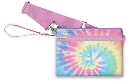 canvass 3 in 1 crossbody, pouch/belt bag tie dye