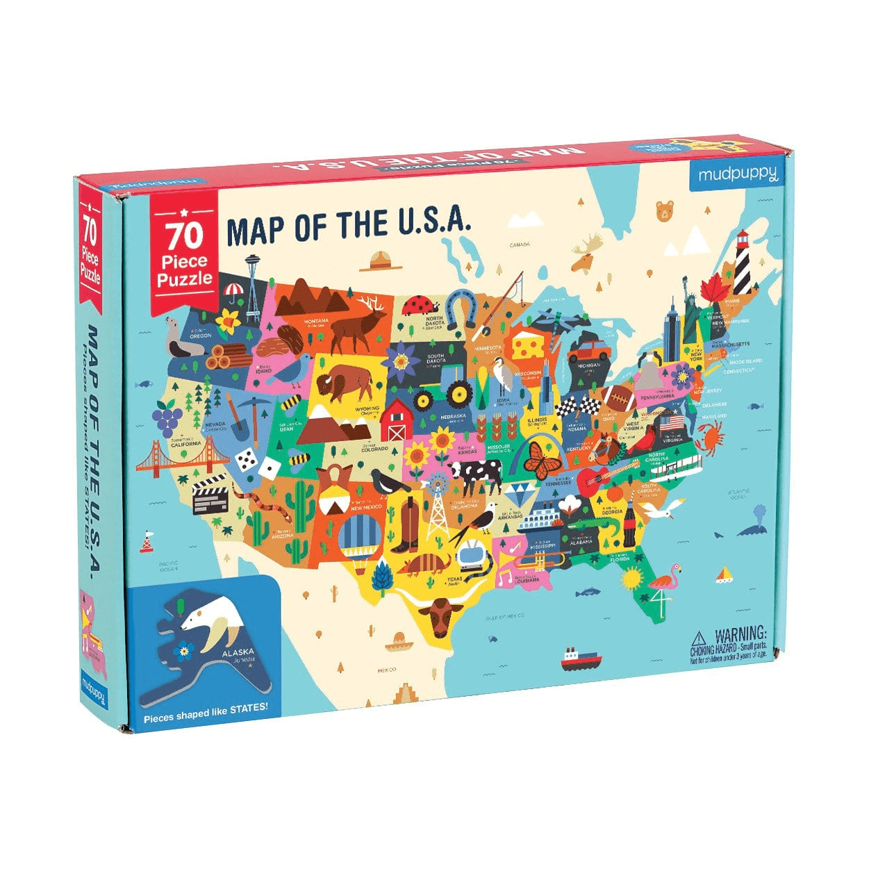 map of the usa - 70 piece puzzle